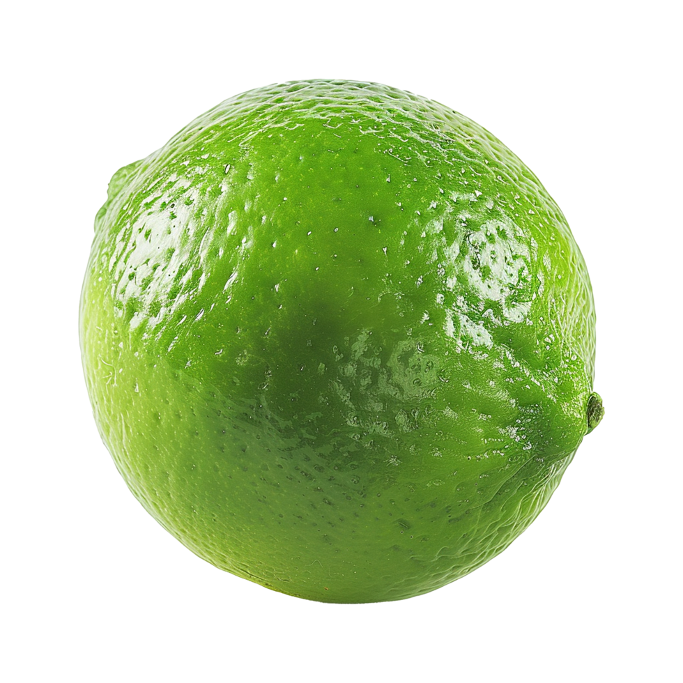 AI generated Fresh green lime isolated on transparent background png