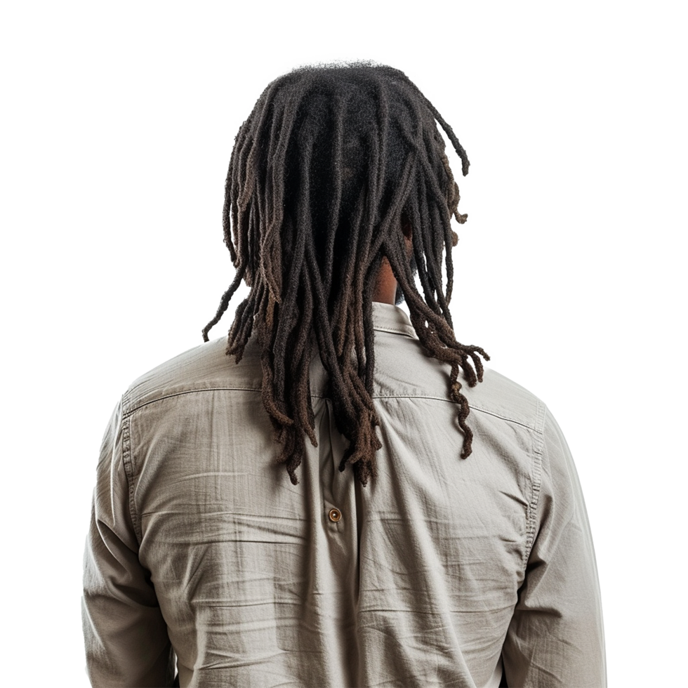 AI generated A man with dreadlocks hairstyle isolated on transparent background png
