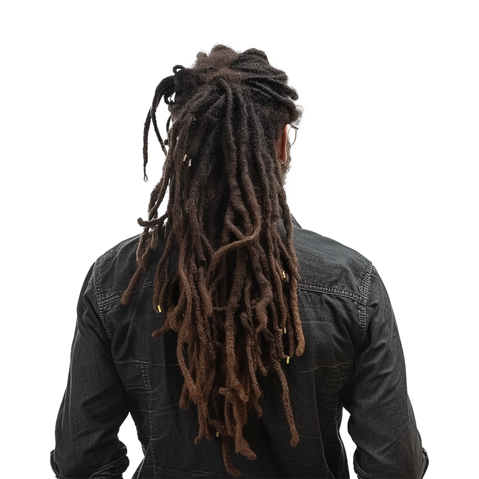 AI generated A man with dreadlocks hairstyle isolated on transparent background png