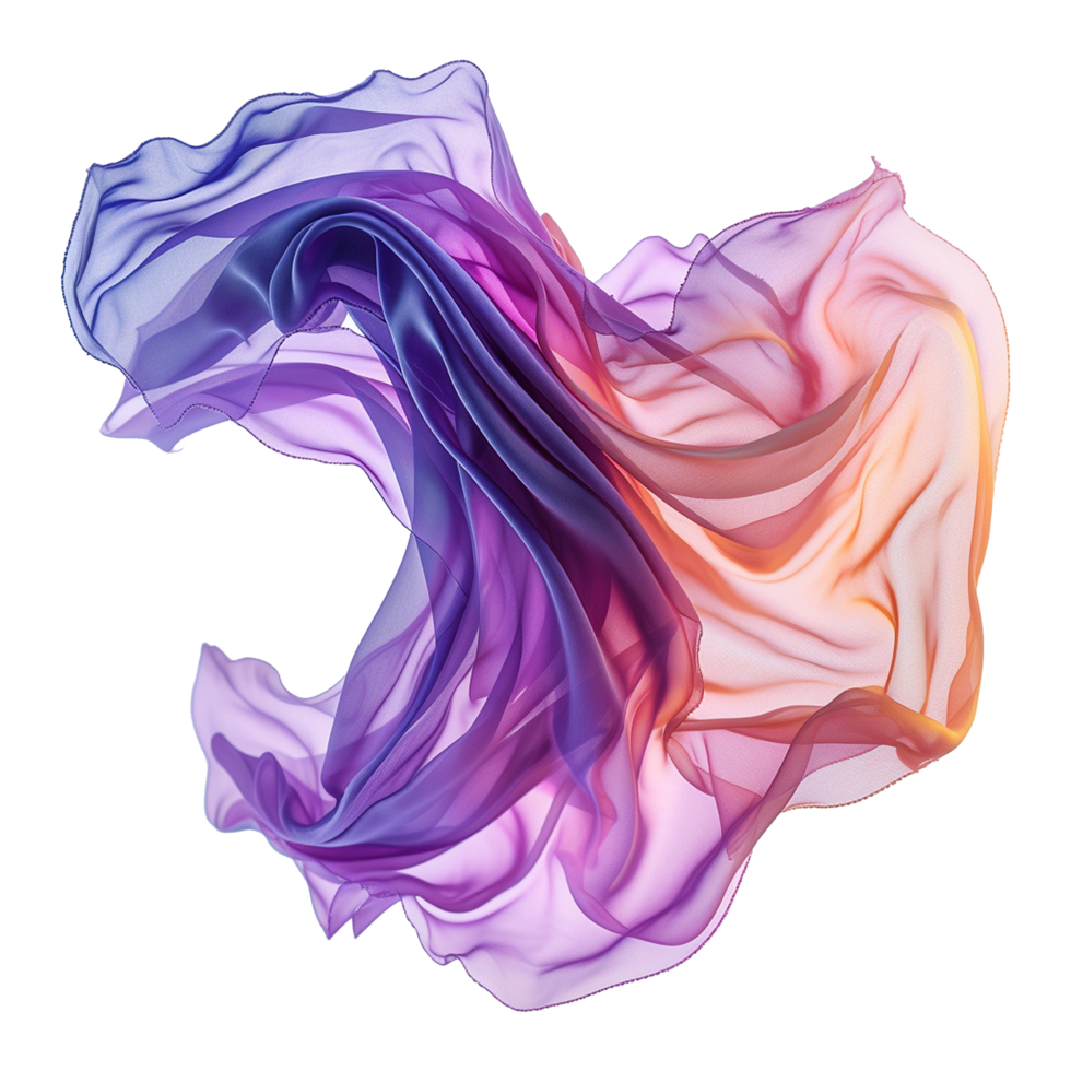 AI generated Abstract silk flying isolated on transparent background png