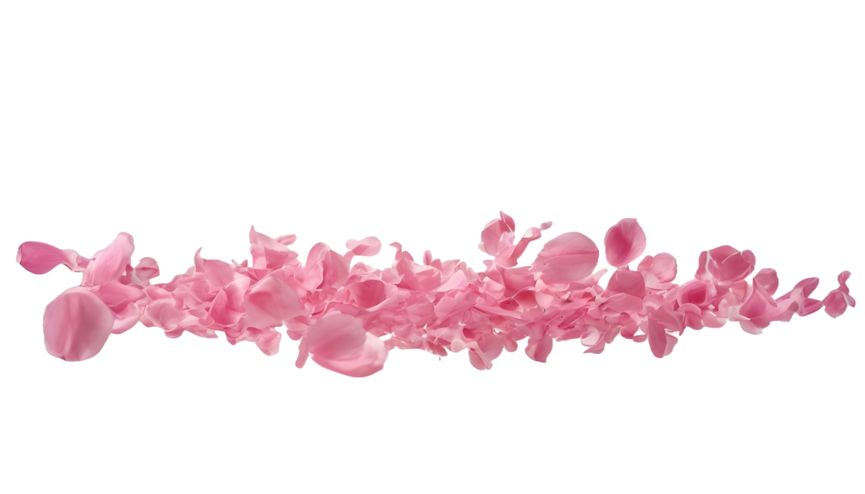 AI generated Dance of floating pink petals in the air FREE PNG