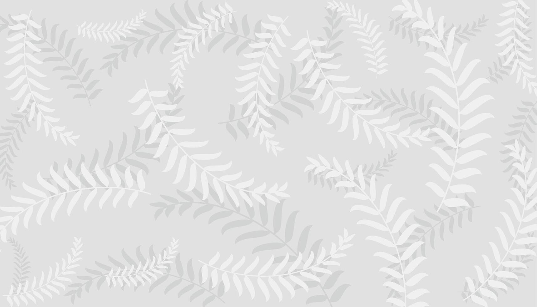 Nature background with white leaves vector