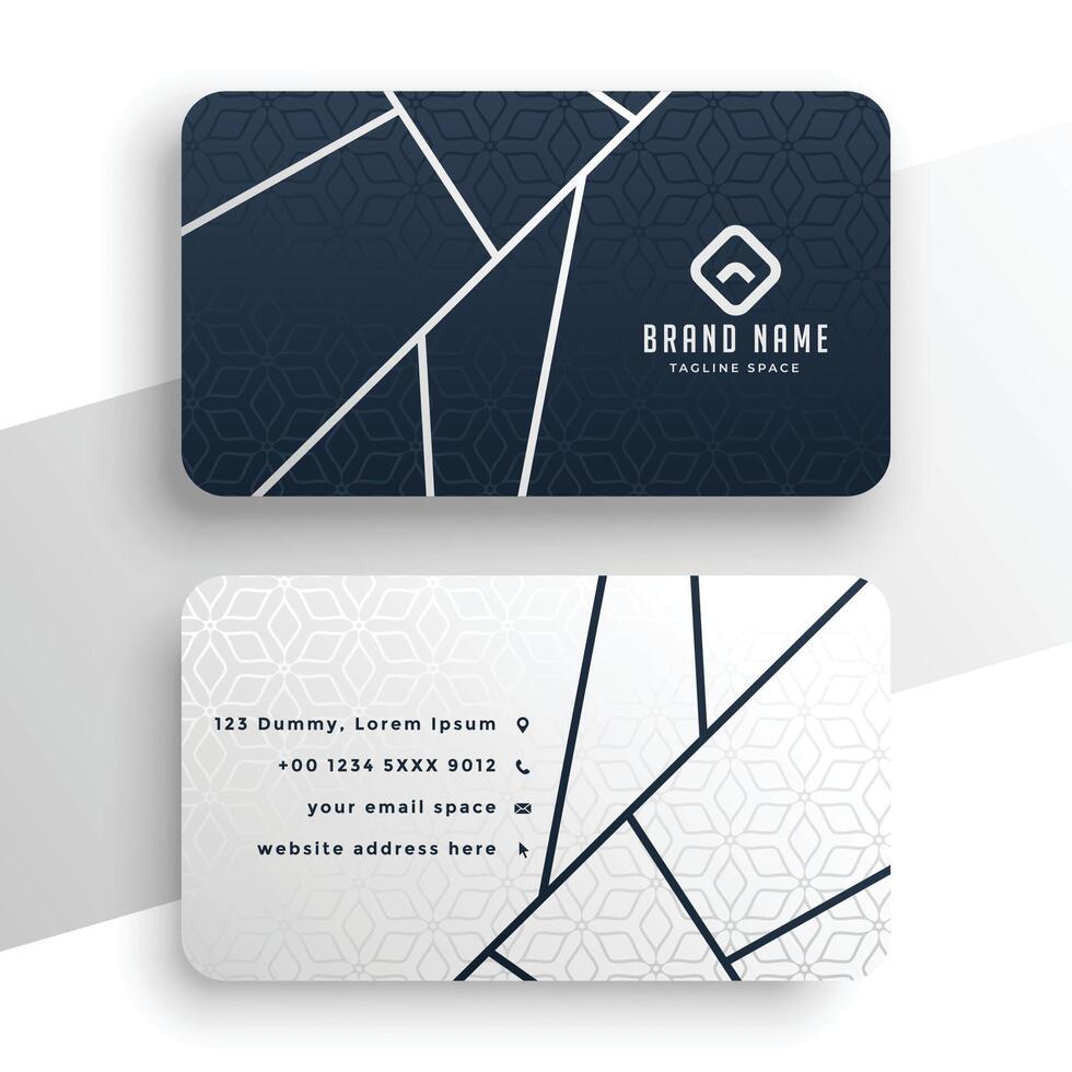 professional business card design with lines vector