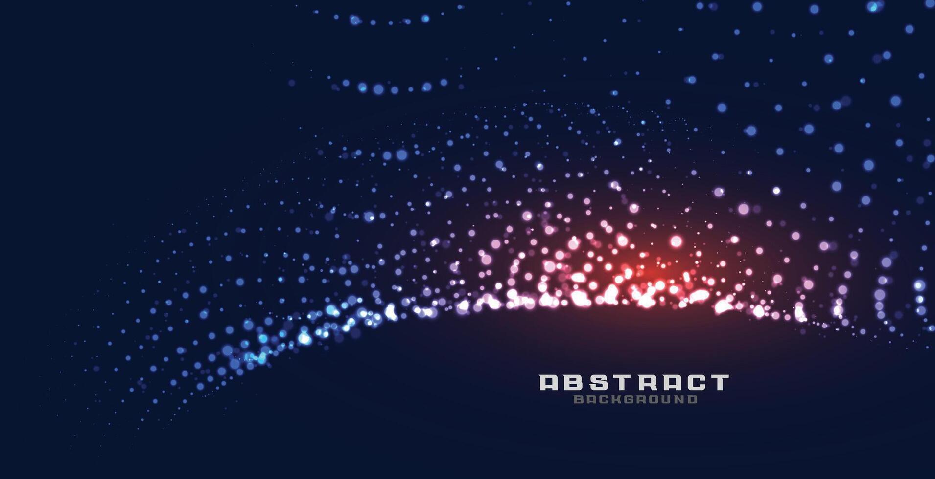 abstract digital particle wave effect background vector
