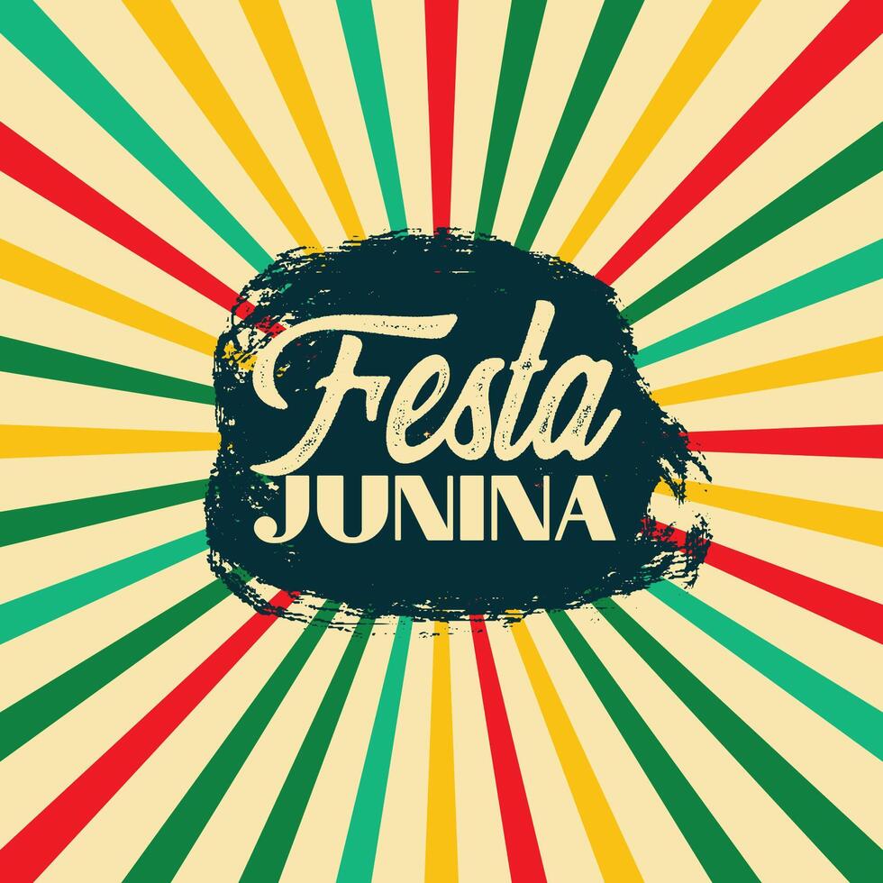 festa junina resumen tarjeta diseño vector