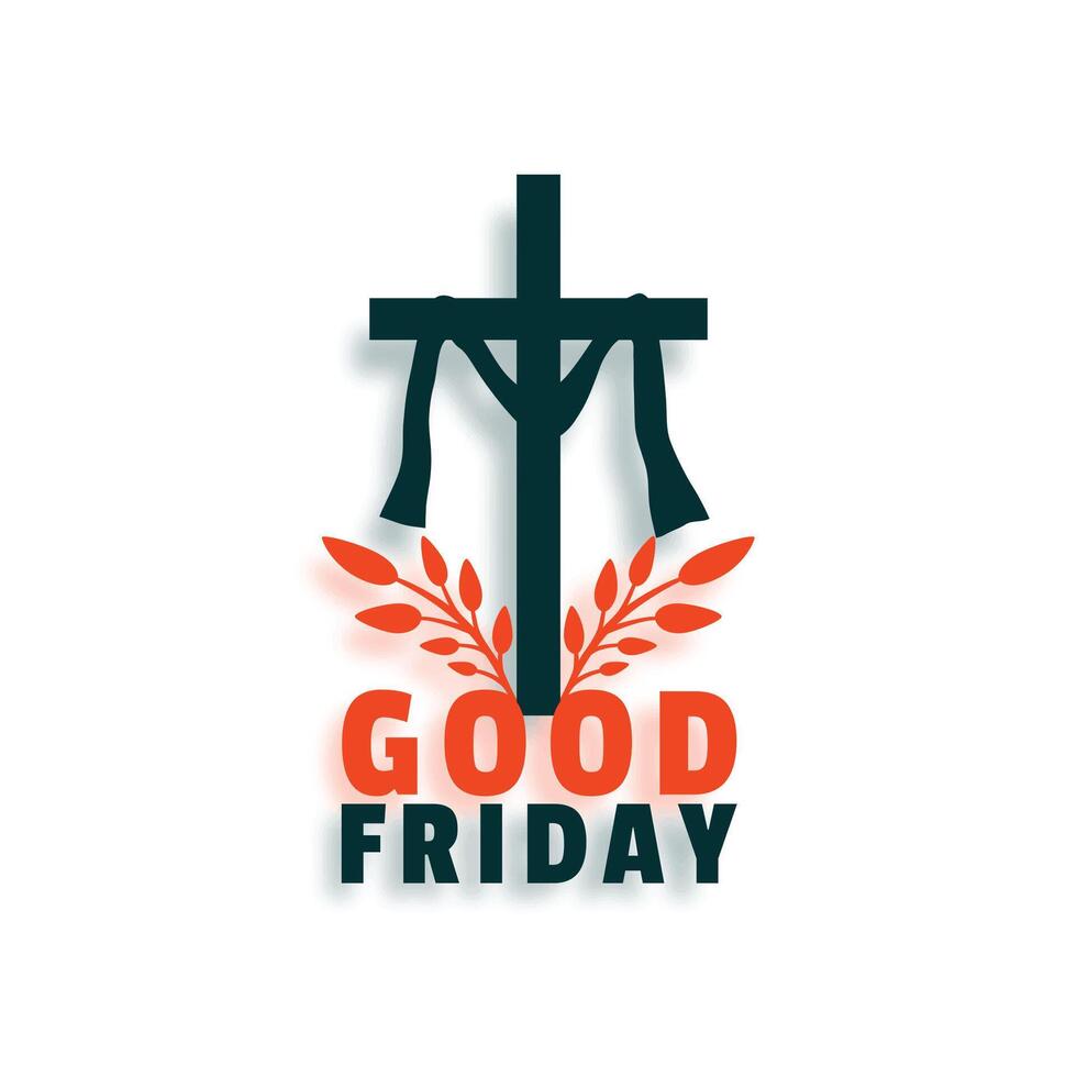 flat good friday poster design vector