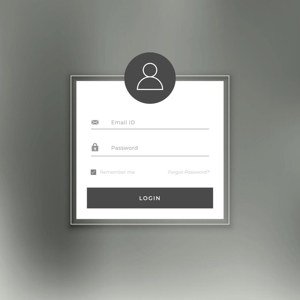 business login page screen template for web app vector