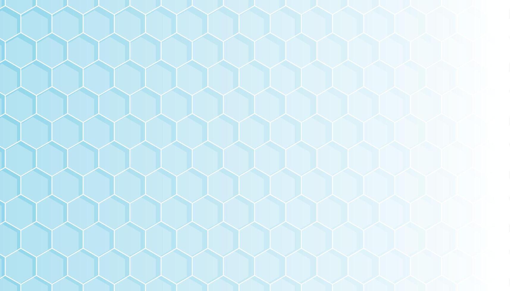 hexagonal shape pattern in light blue color background vector