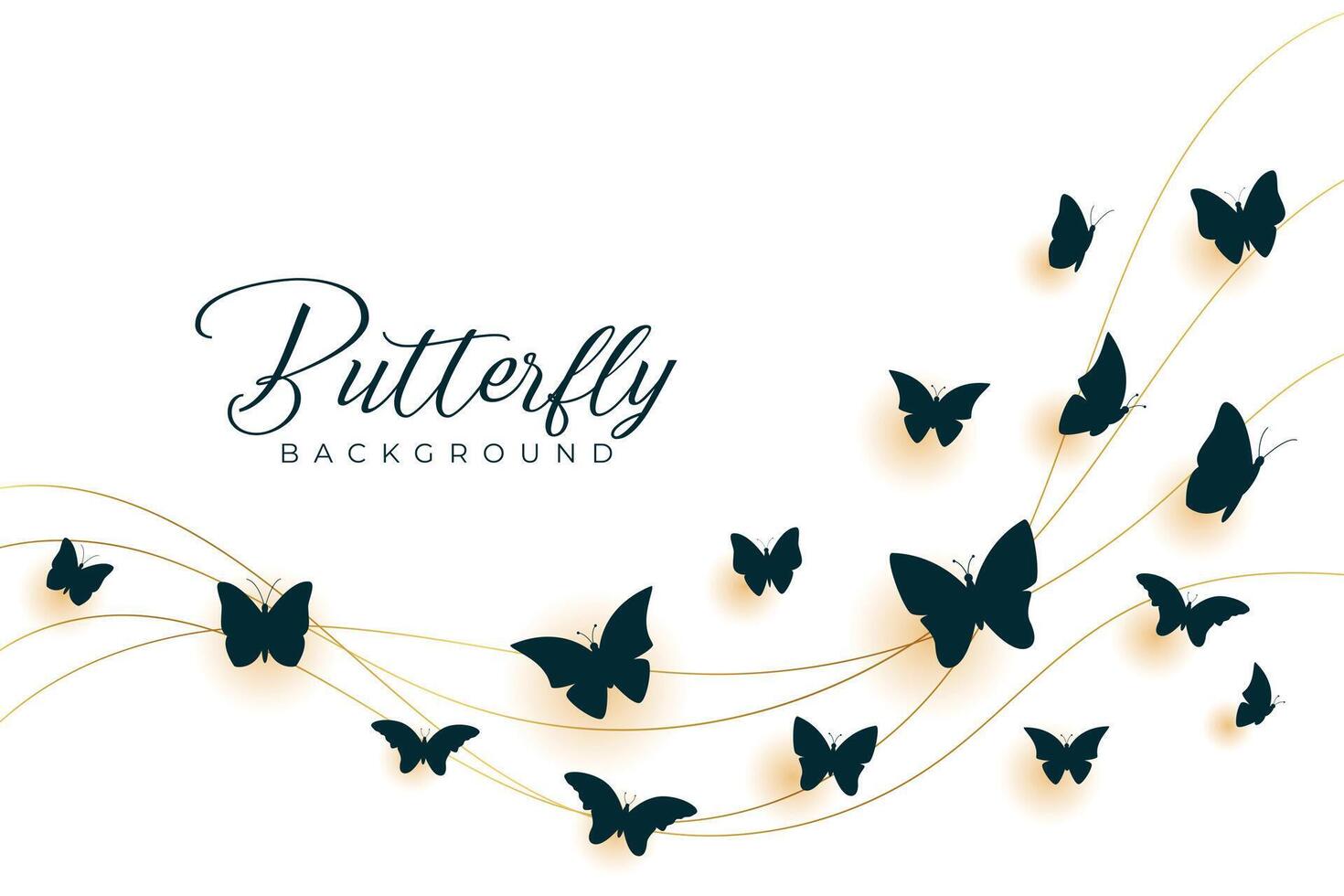 pretty flock of flying butterflies background vector