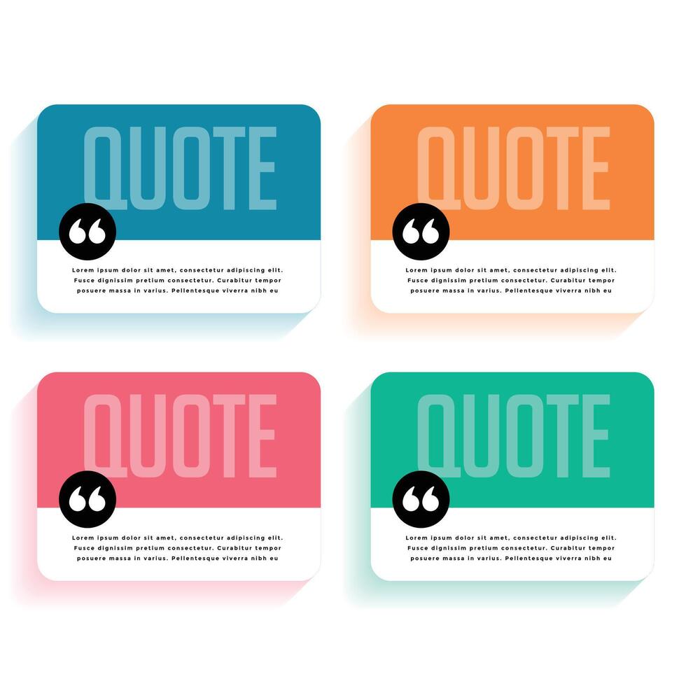 eye catching quotation mark template in collection vector