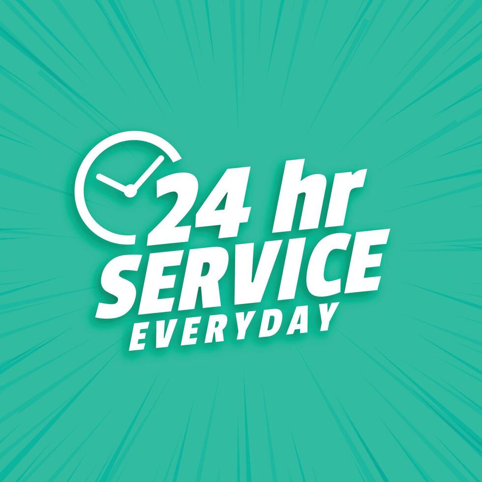 business convenience 24 hour and 7 days service center background vector