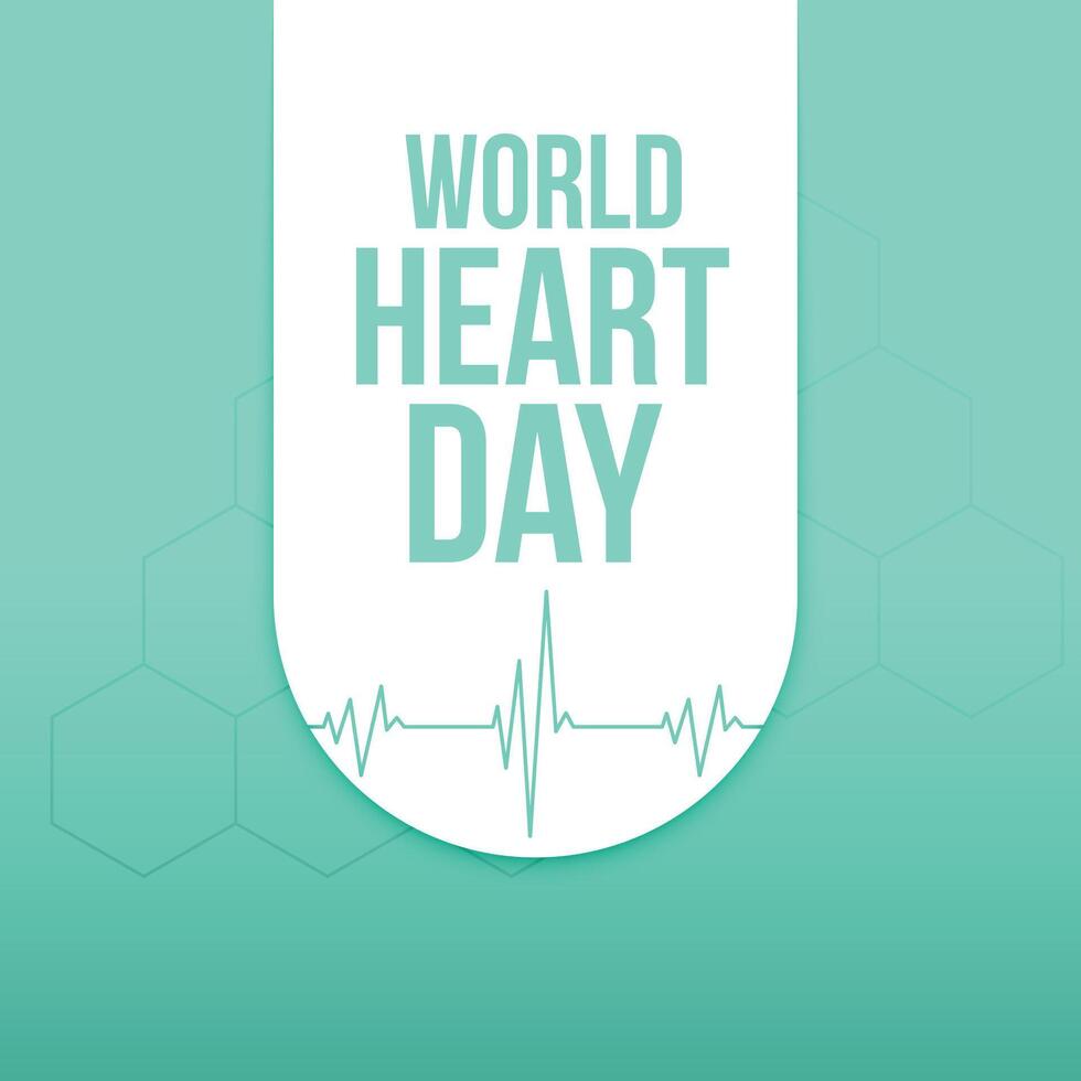29th sept world heart day poster for global awareness an support vector