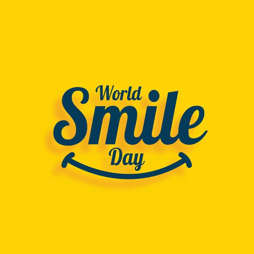 modern world smile day background spread joy and happiness vector