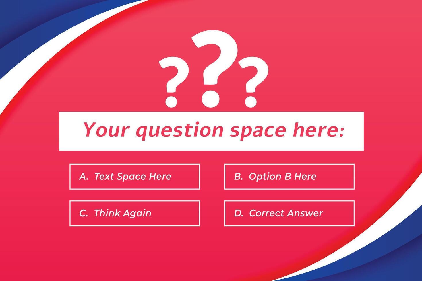 multiple question and answer banner to make your examination easy vector