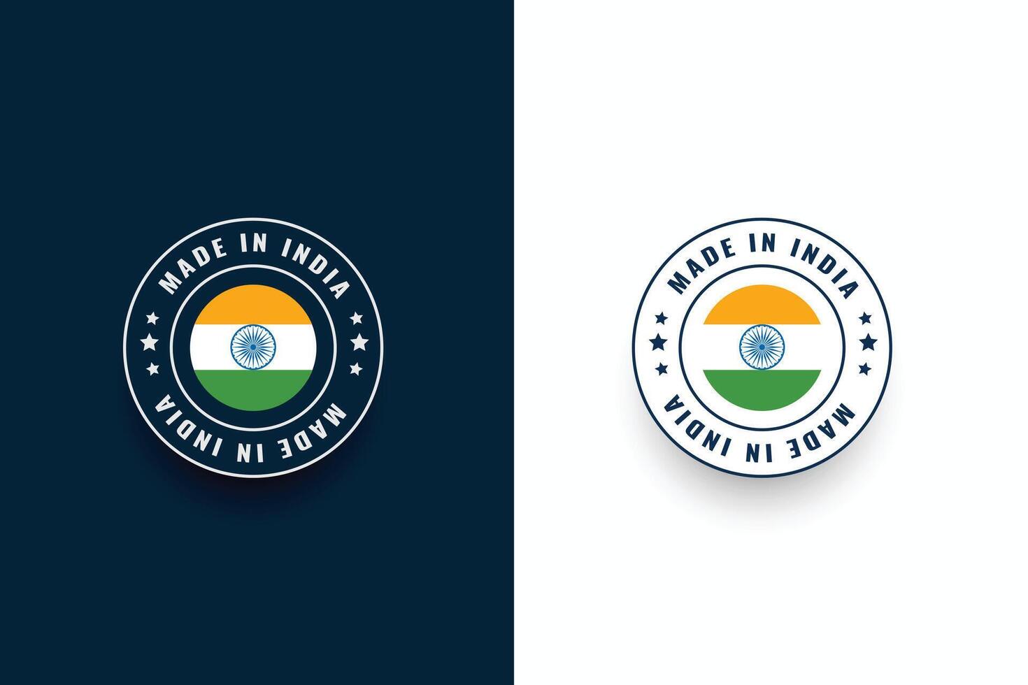 made in india circular tricolor badge banner celebrate the nation's pride vector