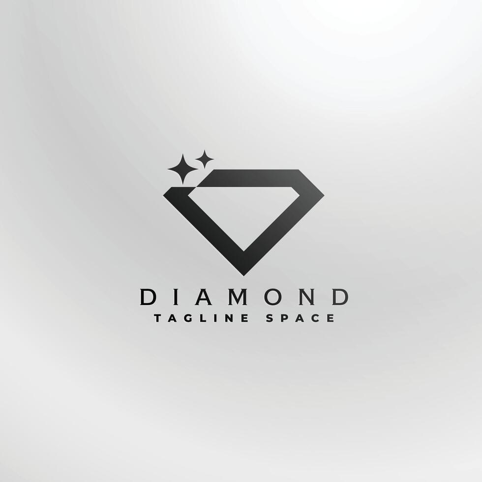 elegante diamante logotipo icono diseño modelo vector