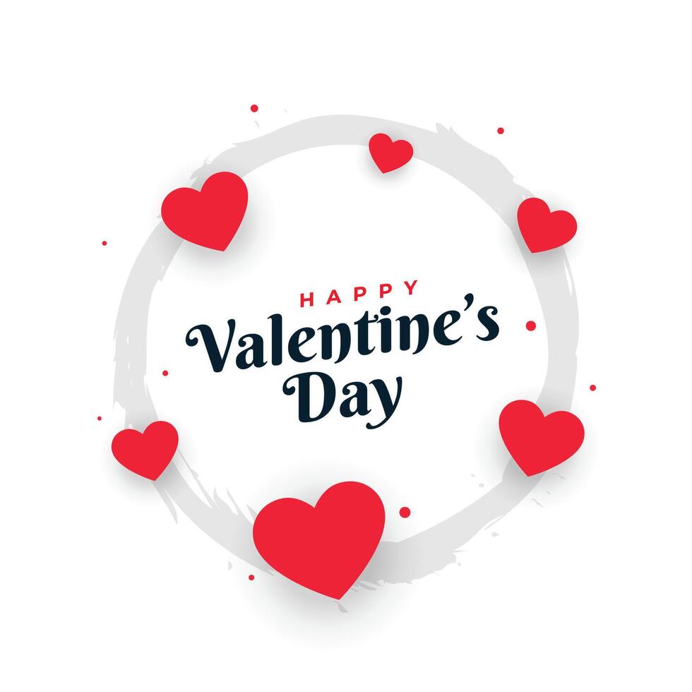 simple happy valentines day concept background design vector