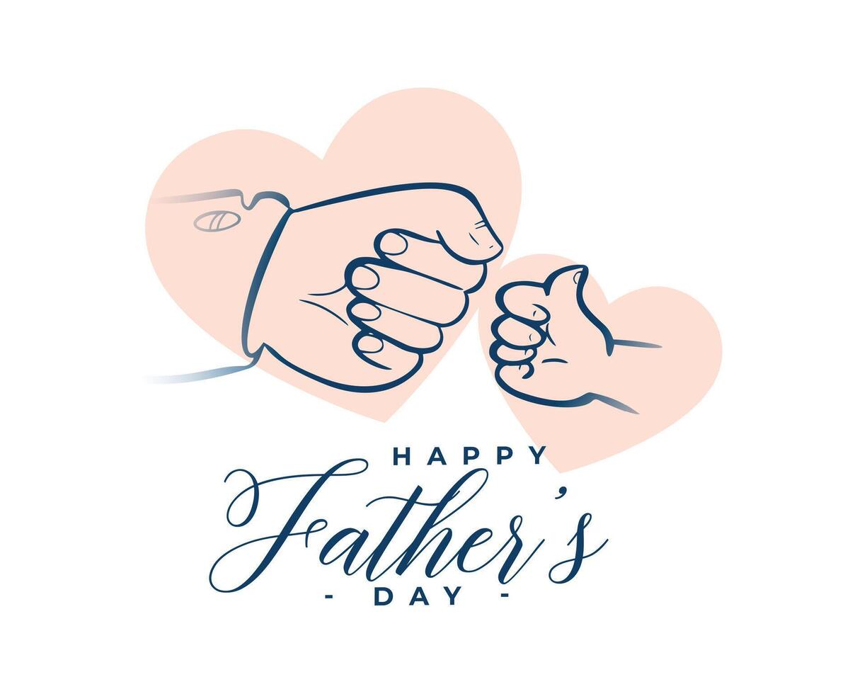 doodle style father's day social media background with cute love heart vector