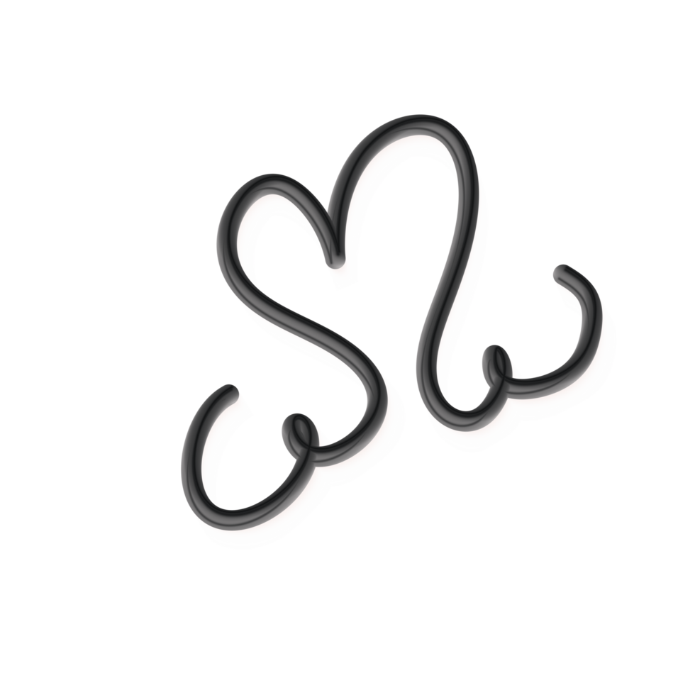 3D Heart Line png