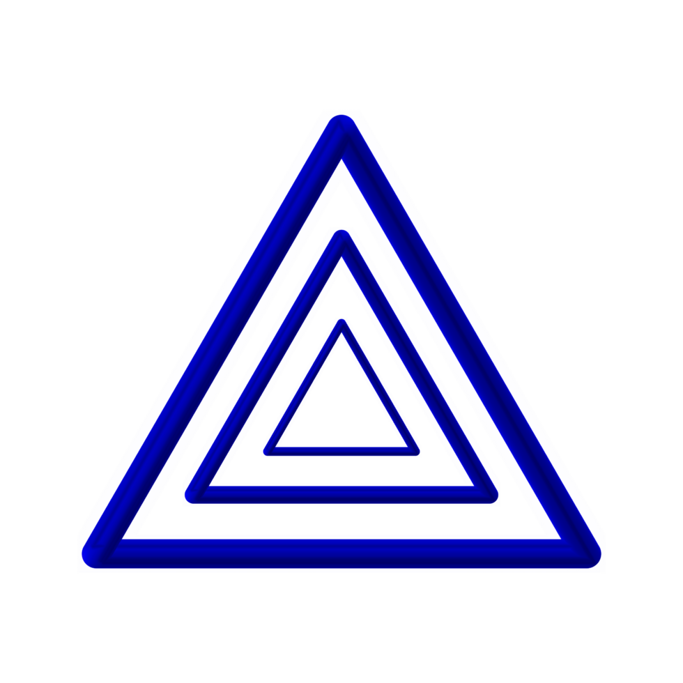 Red Triangle 3D Line png