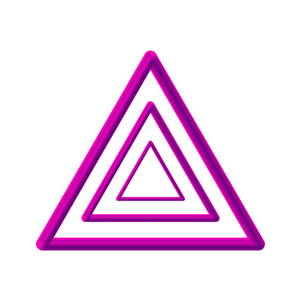 Red Triangle 3D Line png