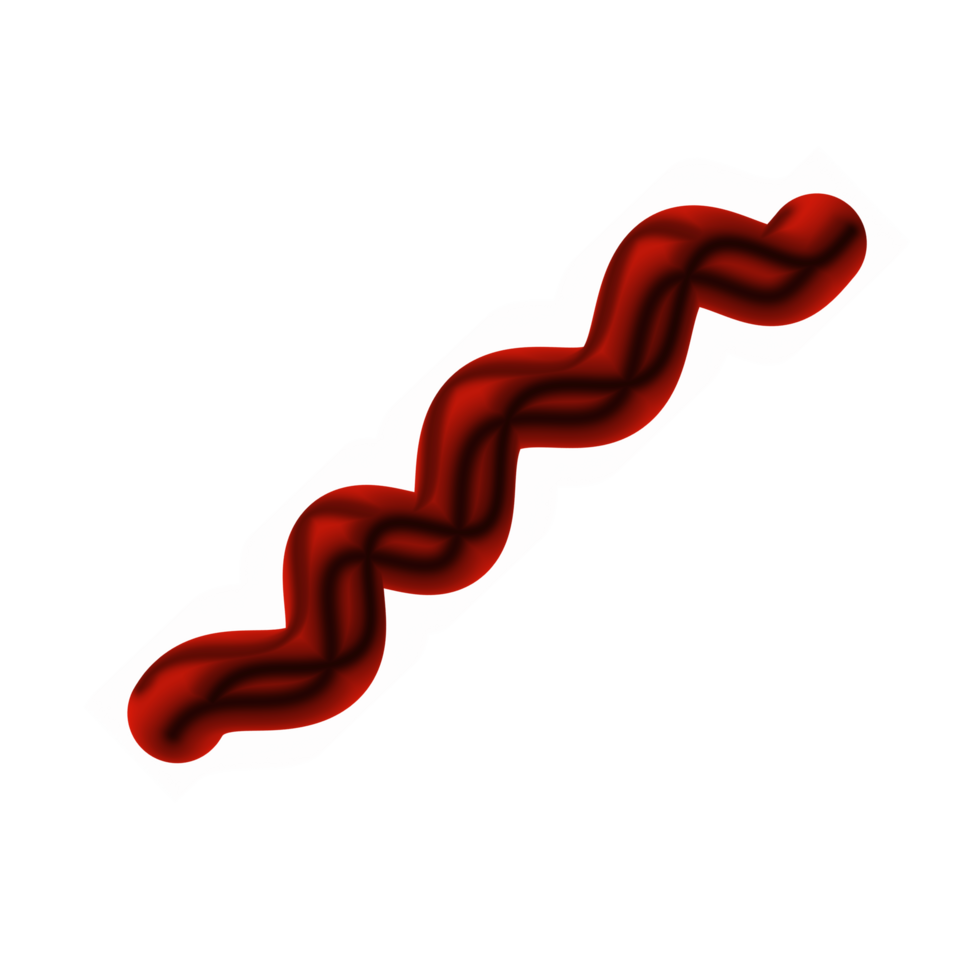 3D Red Wavy Line png