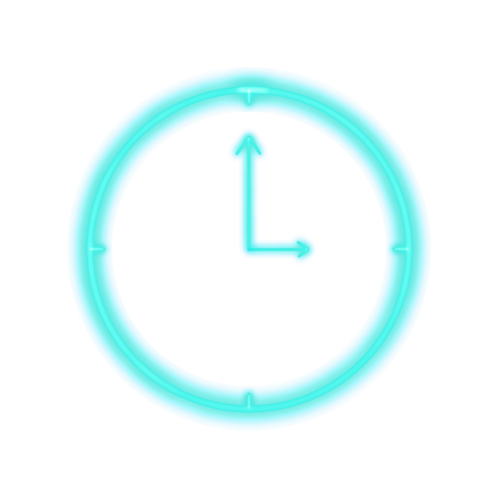 drei Uhr Neon- png