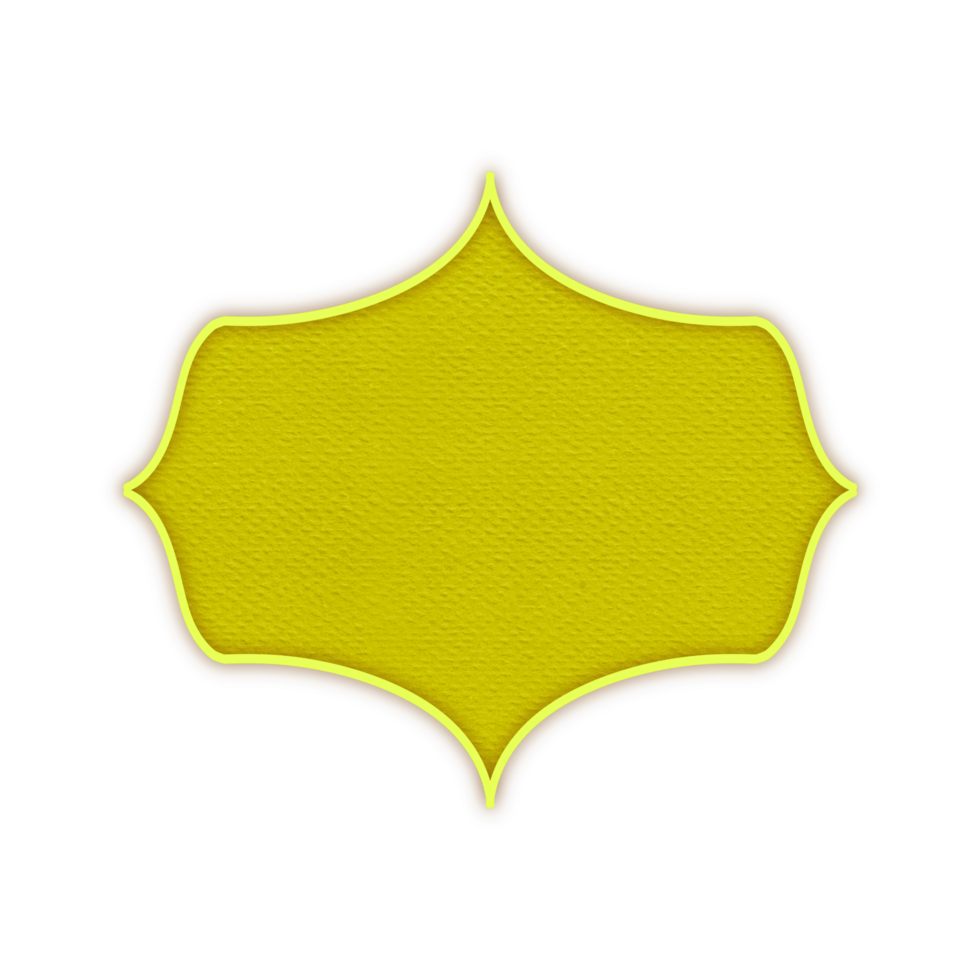 Yellow Islamic Shape Badge png