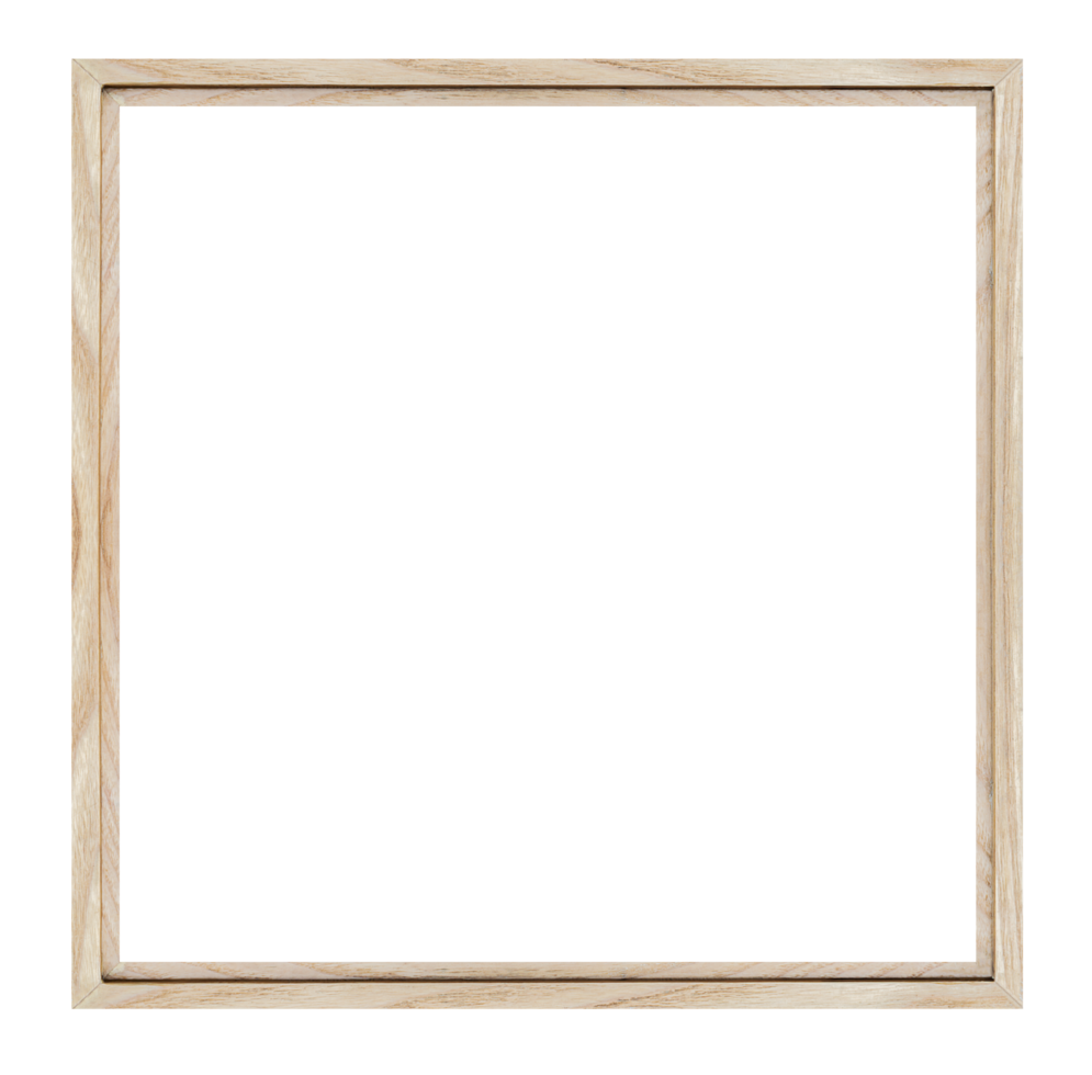 Brown square wooden picture frame png