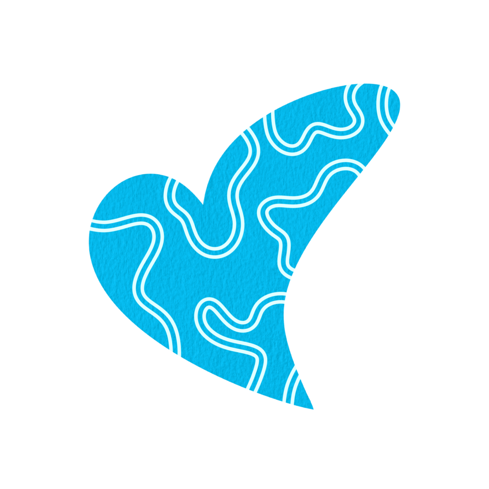 Abstract Cyan Heart png