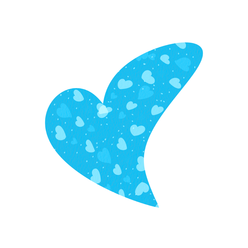 Abstract Cyan Heart png