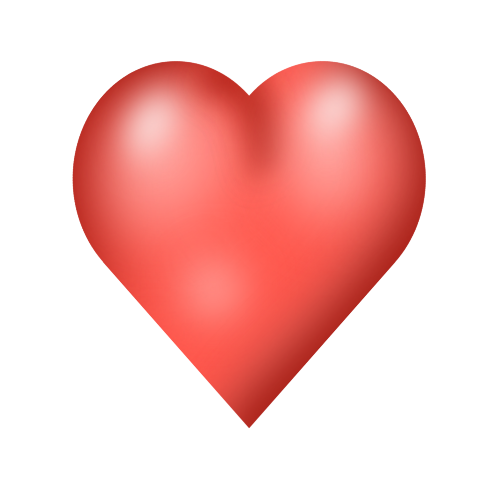 3d Glossy Heart png