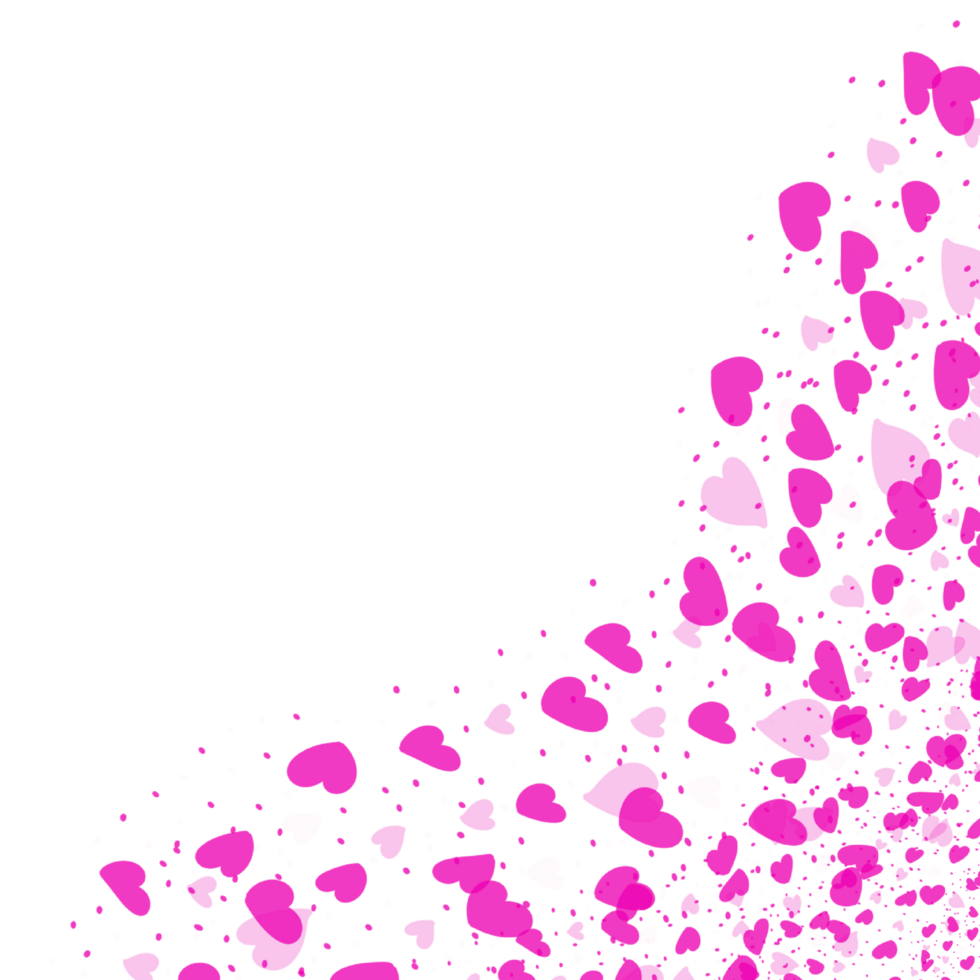 Abstract Hearts Corner png