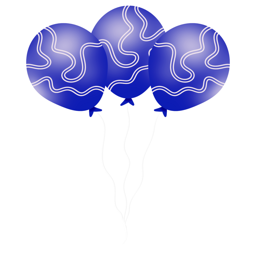 Realistic Blue Balloons png