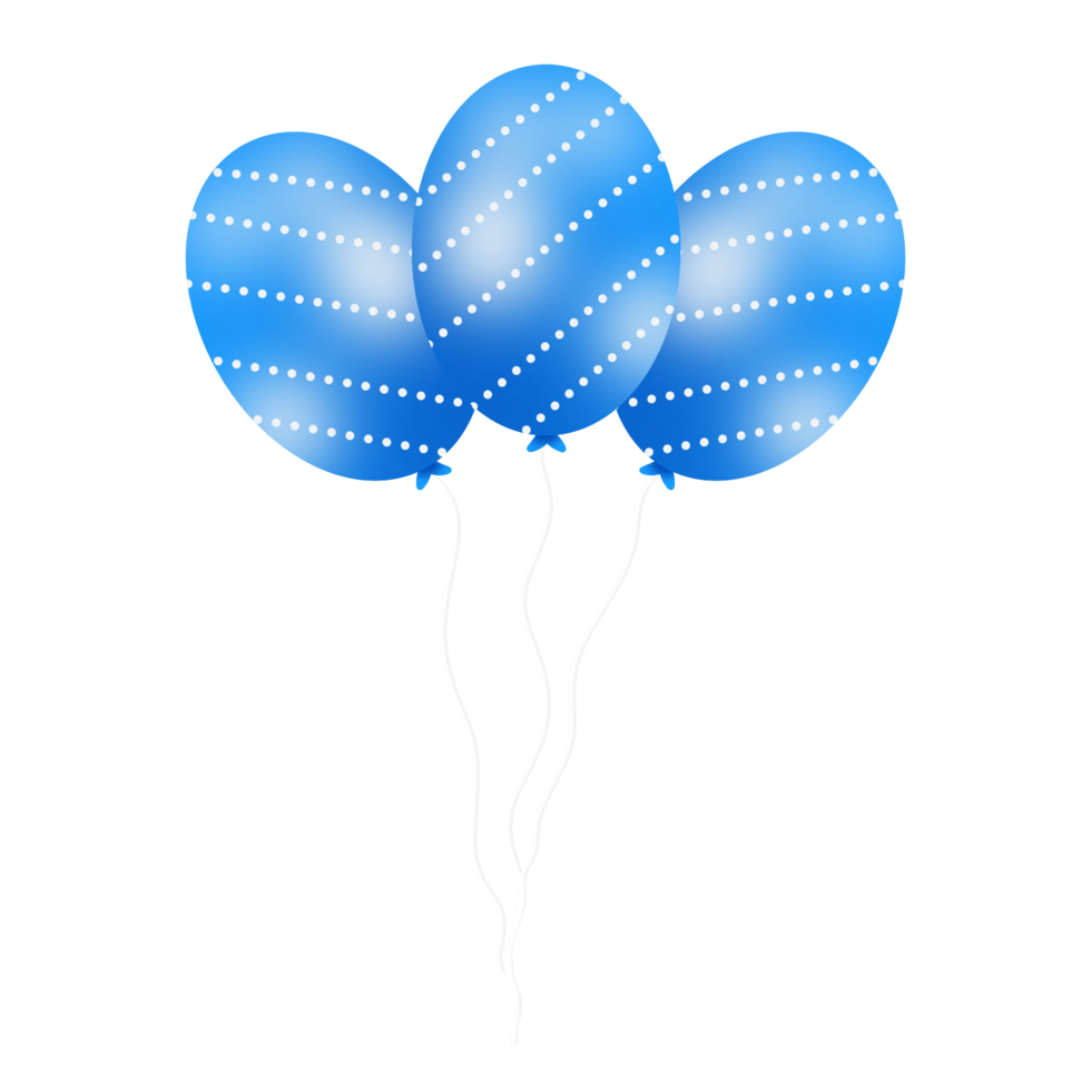 Realistic Blue Balloons png