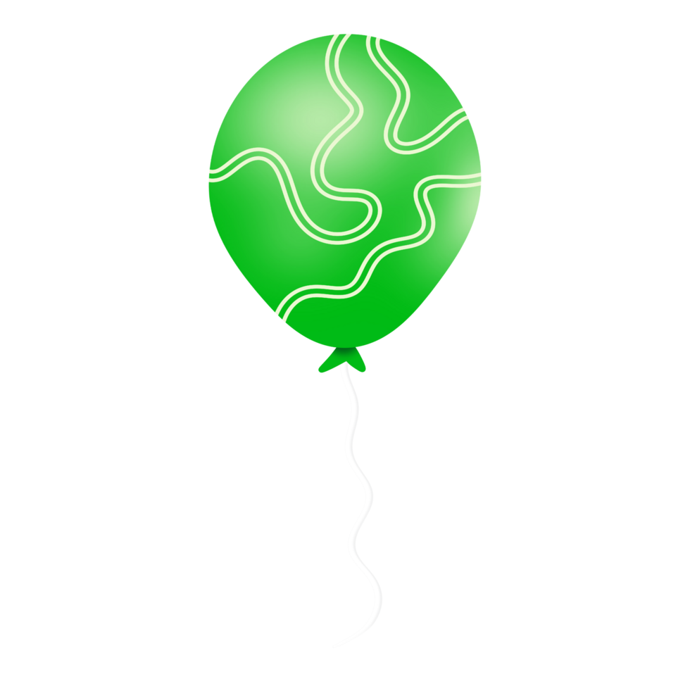 Realistic Green Balloon png