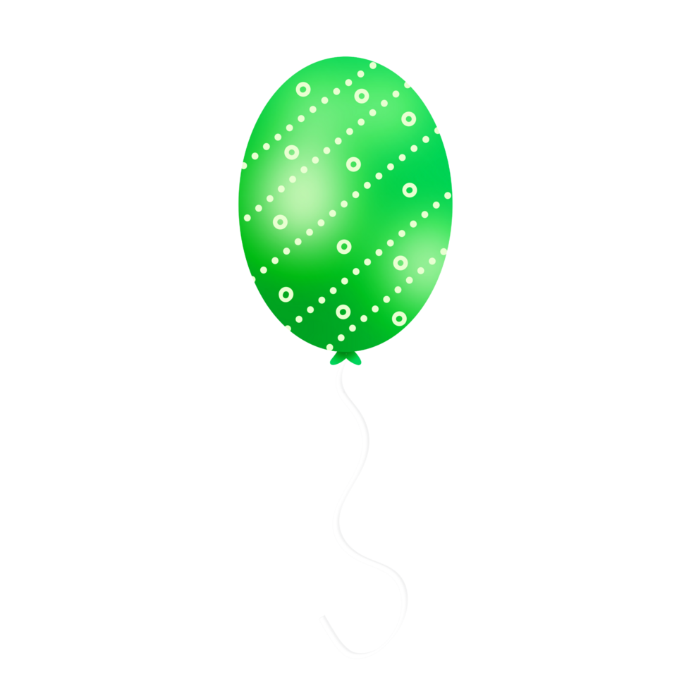 Realistic Green Balloon png