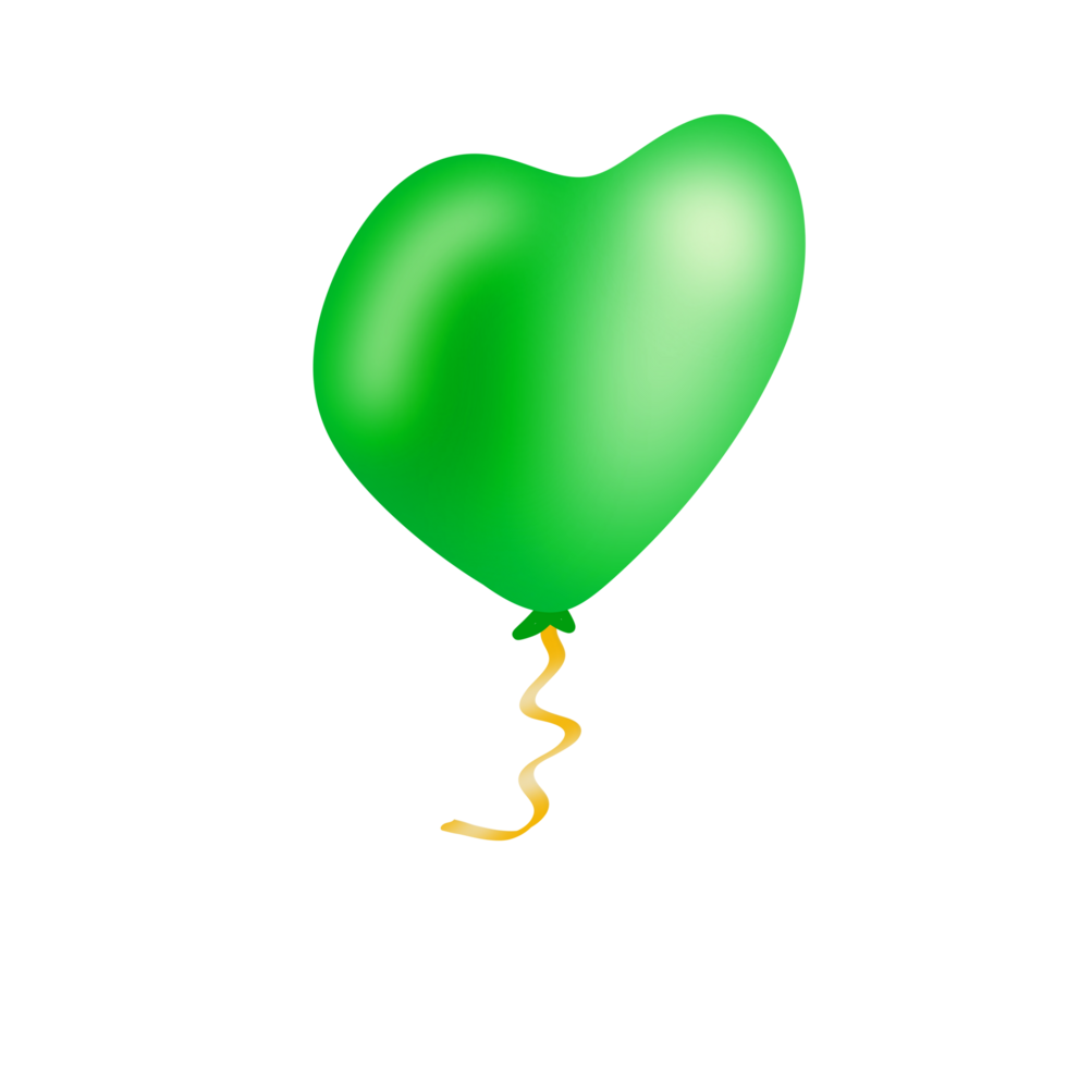 Realistic Green Balloon png