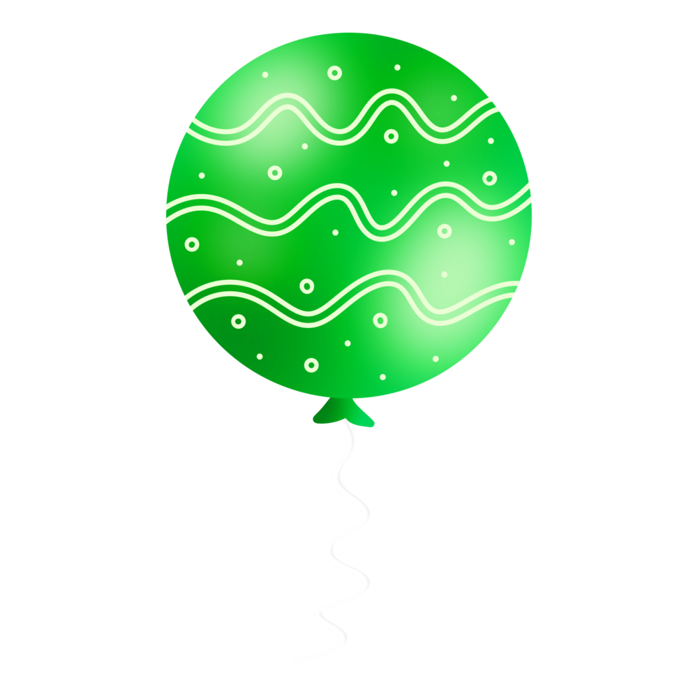 Realistic Green Balloon png