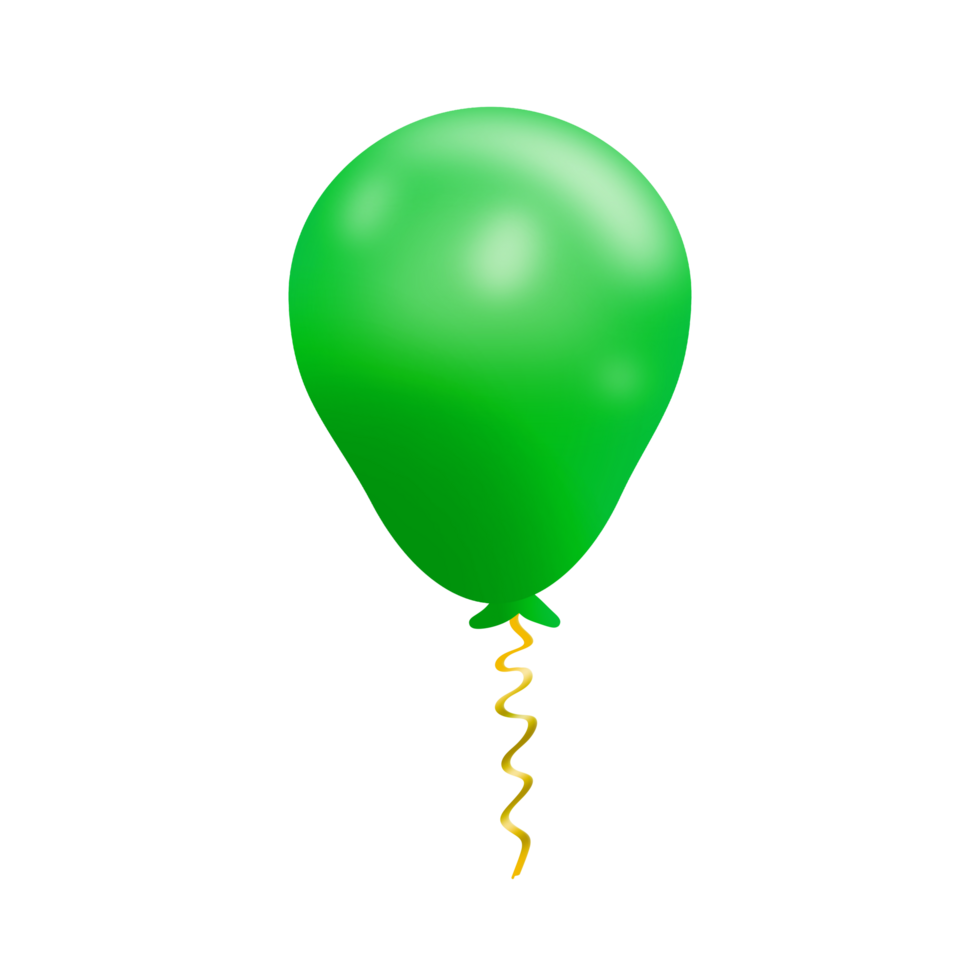 Realistic Green Balloon png