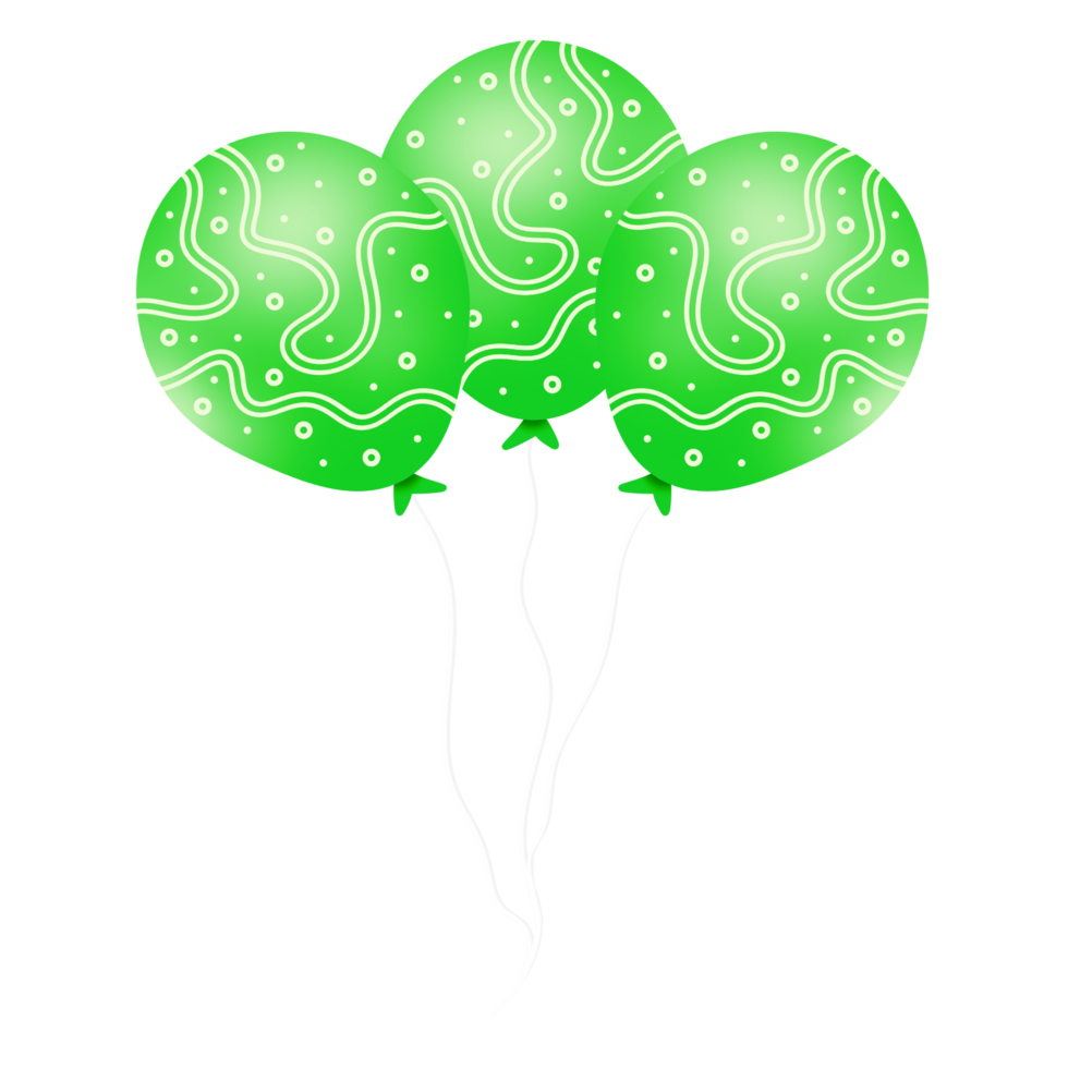 Realistic Green Balloons png