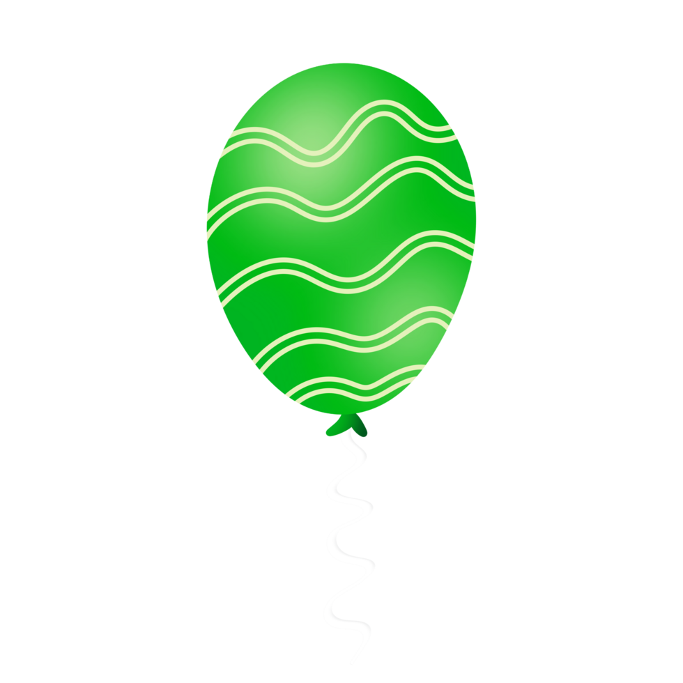 Realistic Green Balloon png
