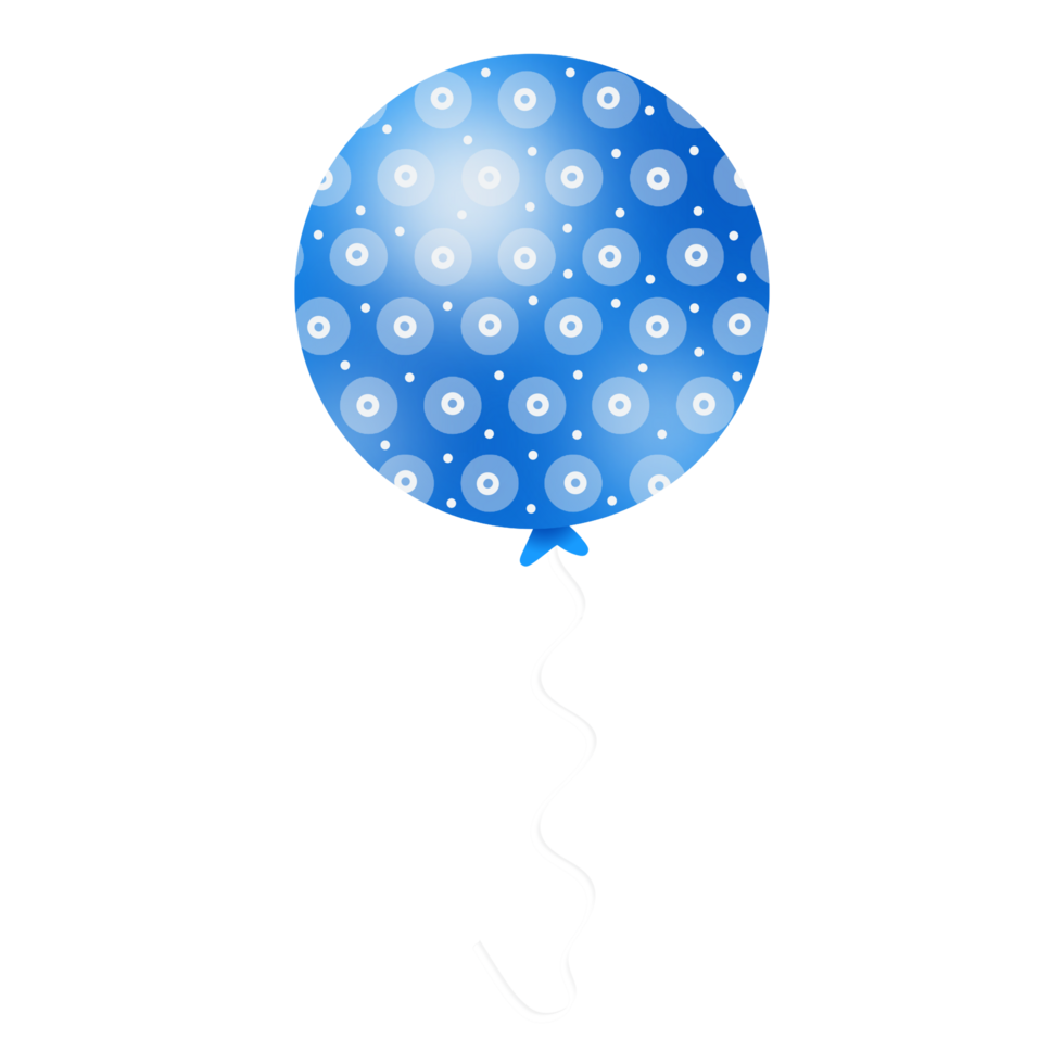Realistic Blue Balloon png