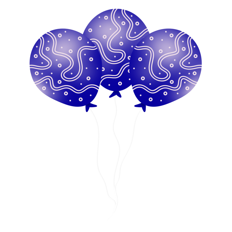 Realistic Blue Balloons png