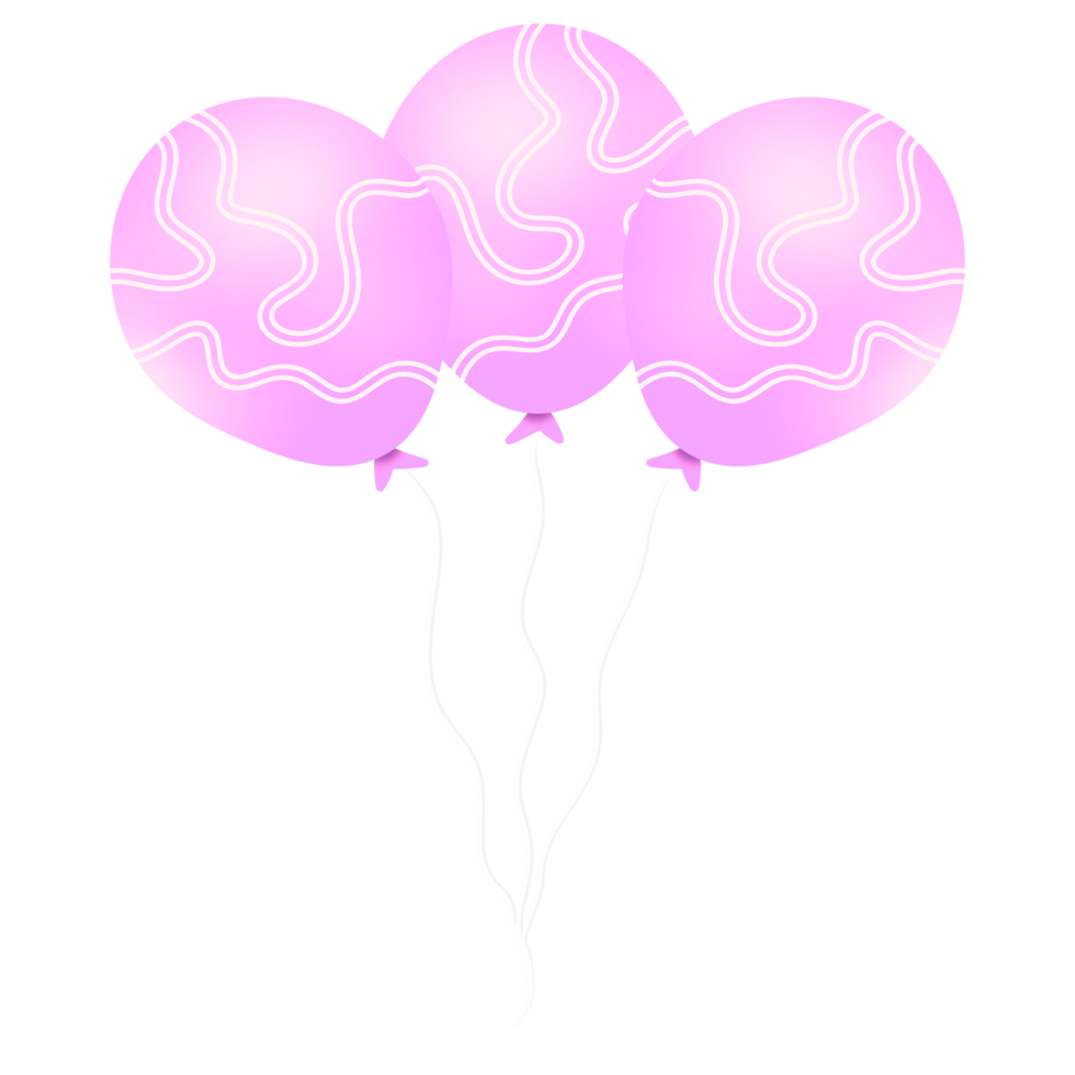 realistisch roze ballonnen png