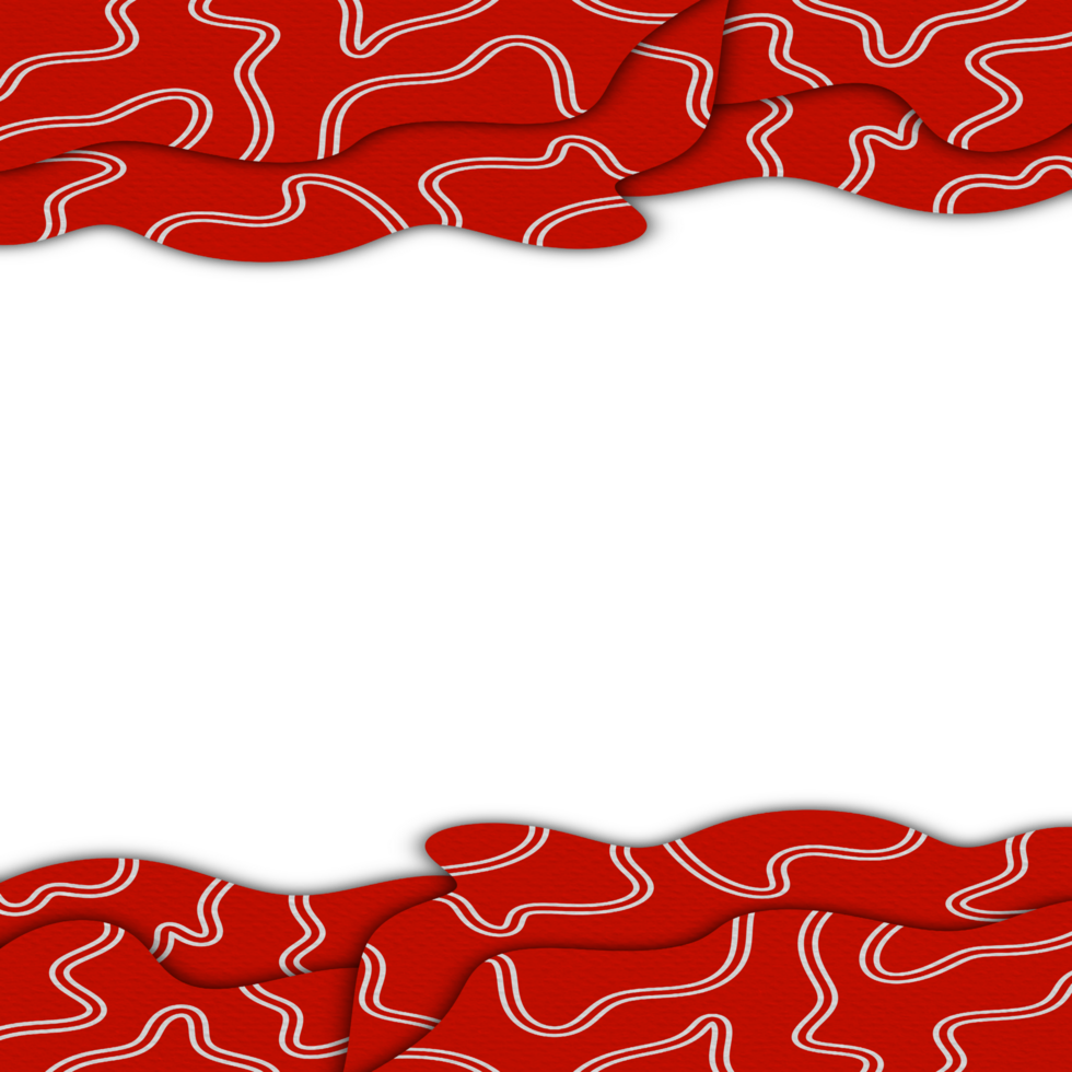 Abstract Wavy Papercut Frame png