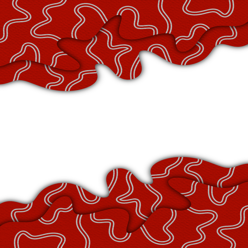 Abstract Wavy Papercut Frame png