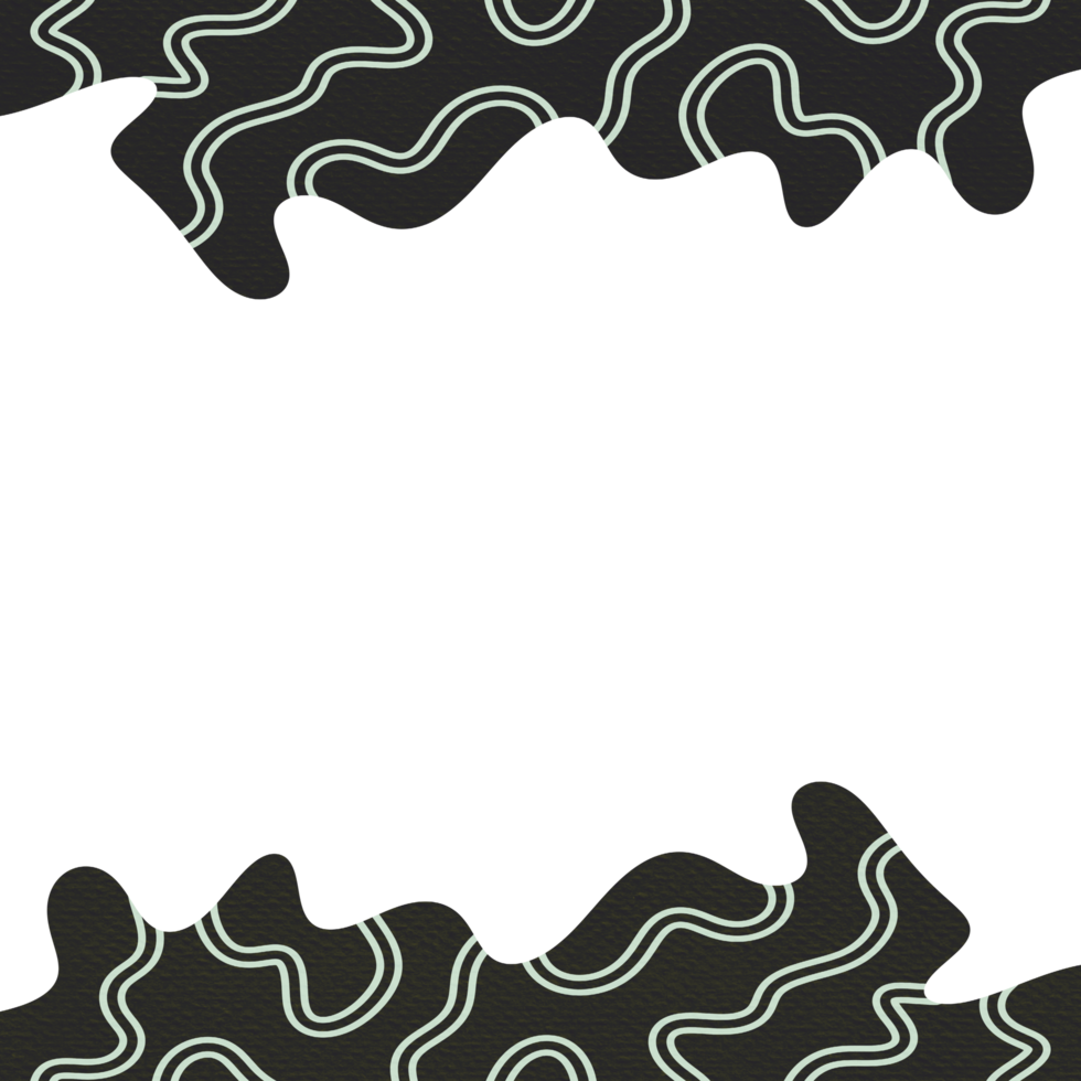 Abstract Wavy Frame Border png