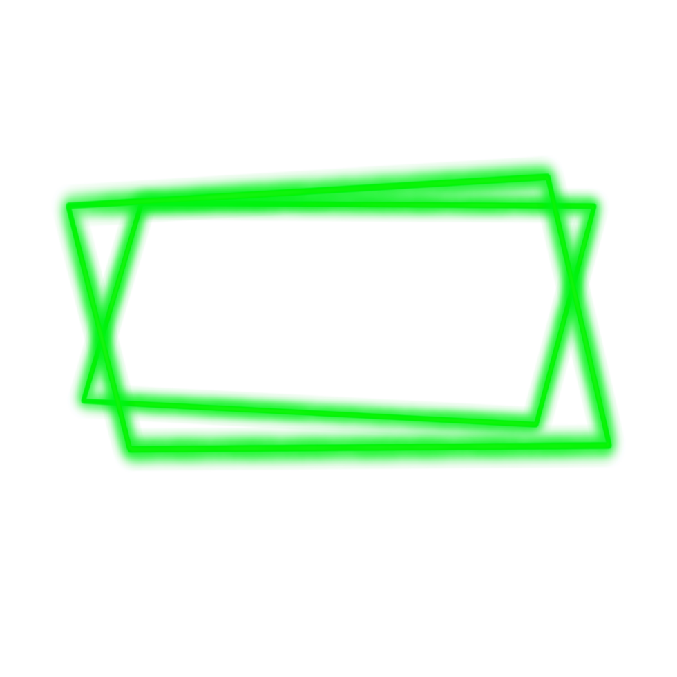 Green Neon Frame Banner png