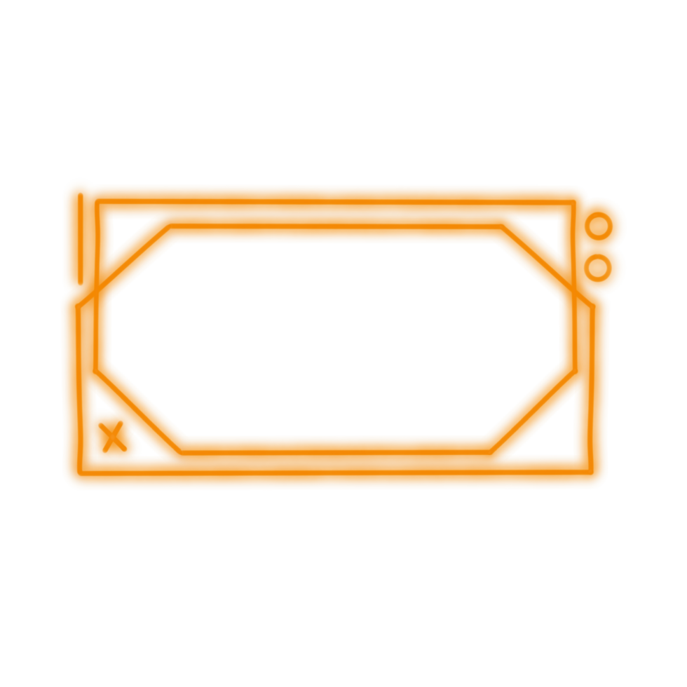 Orange Neon Frame png